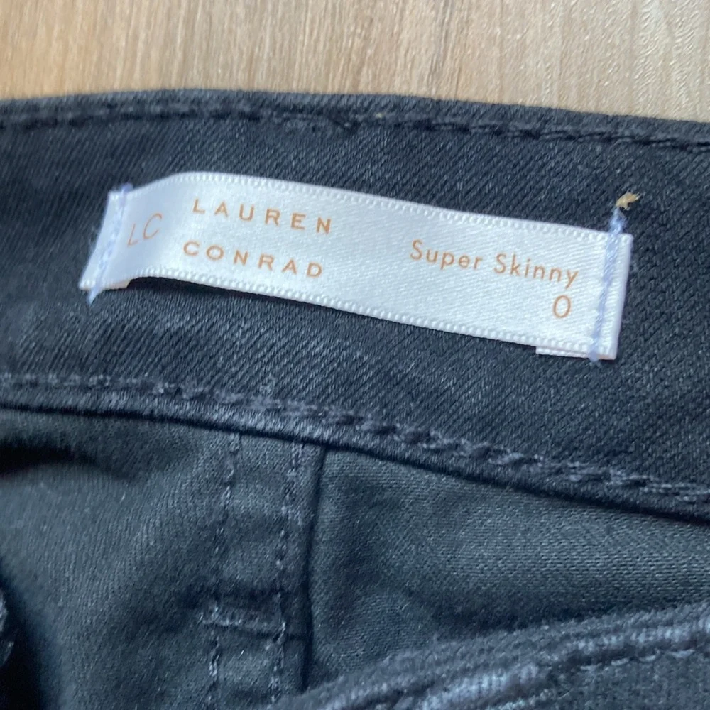 LC Lauren Conrad midrise super Skinny Jean 4 way stretch size 0 - Picture 6 of 16
